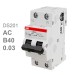 Дифавтомат ABB DS201 B40 AC30 (2П B 40A 30mA тип AC)