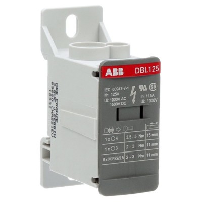 TE Connectivity Блок DBL125 распределительный, 125А, 1 -полюсный  Entrelec АВВ