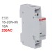 ABB Контактор ESB16-20N-06 модульный (16А АС-1, 2НО), катушка 230В AC/DC
