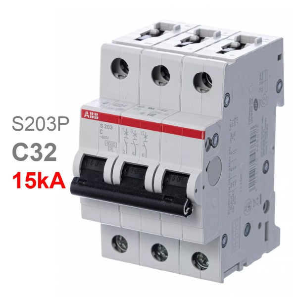 Автомат ABB S203P C32 32A (C) 15kA 2CDS283001R0324 Автомат ABB S203P C32 32A (C) 15kA 2CDS283001R0324