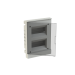 ABB Бокс в нишу Basic E ЩРв-П 16М серая прозрачная дверь (c клемм)