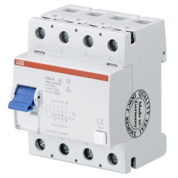 УЗО ABB F204 A-125/0.03 125А 30mA (А)