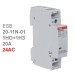 ABB Контактор ESB20-11N-01 модульный (20А АС-1, 1НО+1НЗ), катушка 24В AC/DC
