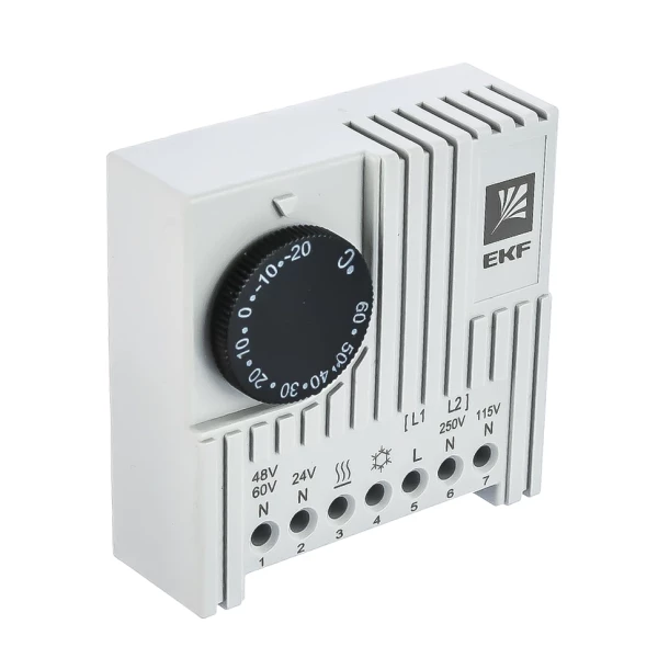 EKF Термостат NO/NC охлаждение/обогрев на DIN-рейку 5-10A 230В IP20 PROxima thermo-no-nc-din