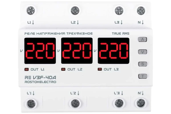 RE V3F-40A Реле напряжения ROSTOKELECTRO 46-305