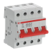 E204r 125А рубильник 4p рычаг красный ABB