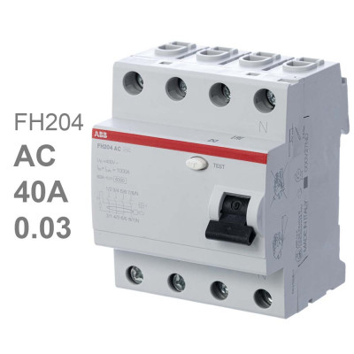УЗО ABB FH204 AC-40/0.03 40А 30mA (AC)