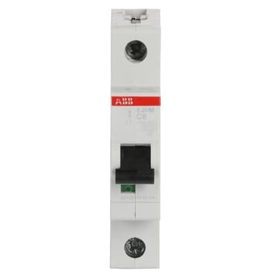 Выключатель автоматический модульный 1п C 6А 10кА S201M C6 ABB 2CDS271001R0064