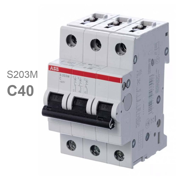 Автоматический выключатель модульный 3п C 40А 10кА S203M C40 ABB 2CDS273001R0404
