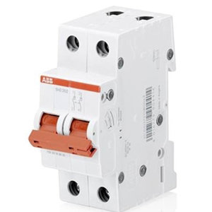 ABB SHD202 Рубильник 2P 50A рычаг красный
