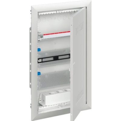 АВВ Шкаф мультимедиа (без розетки) с дверью с вентиляционными отверстиями в 3 ряда и с DIN-рейкой UK630MVB