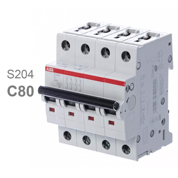 Автомат ABB S204 C80 80A (C) 6kA 2CDS254001R0804