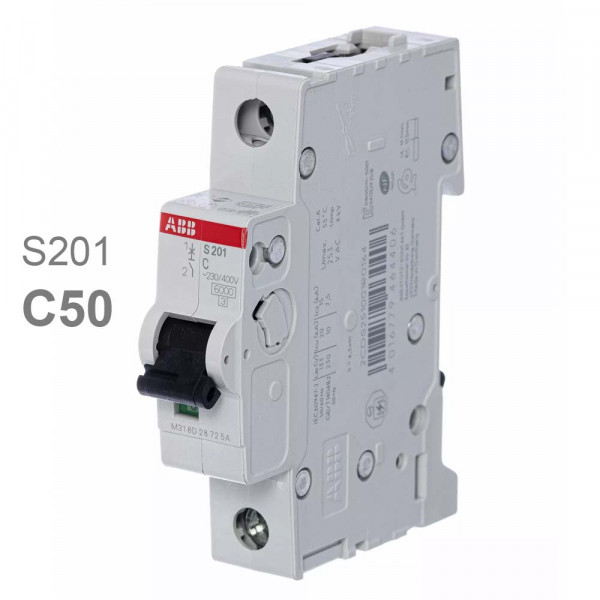 Автомат ABB S201 C50 50A (C) 6kA