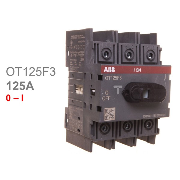 ABB Рубильник 3х-полюсный OT125F3 125А