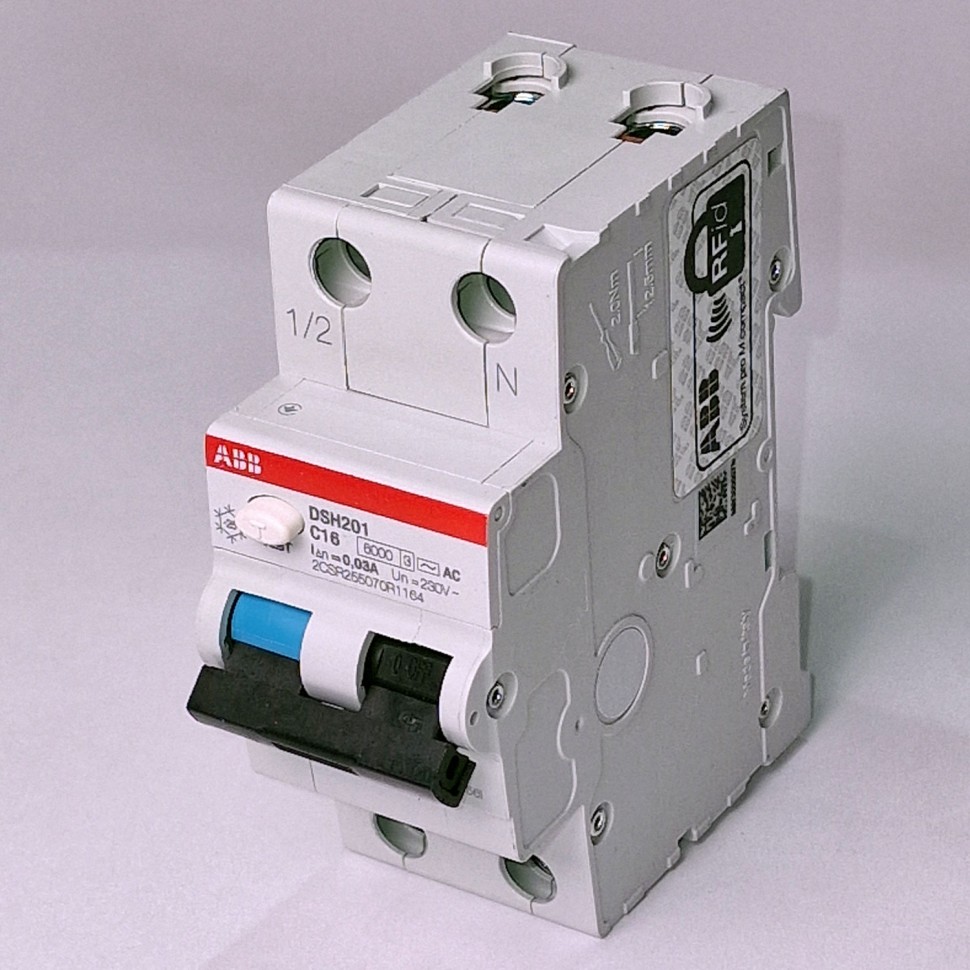 ABB DSH201 C16 AC30 Диффавтомат 1P+N 16A 30mA (AC) хар. C 2CSR255070R1164