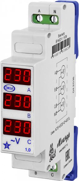 Вольтметр ВР-М03-1 АС20-450В УХЛ4 