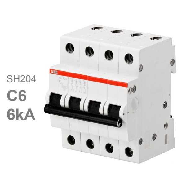 Автомат ABB SH204 C6 6A (C) 6 kA