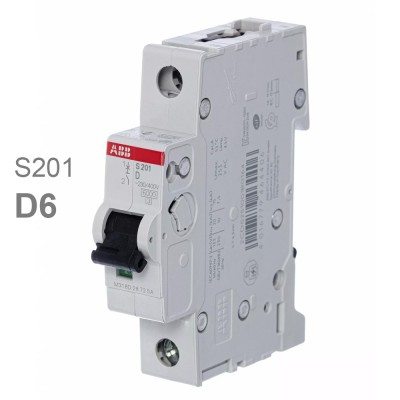 Автомат ABB S201 D6 6A (D) 6kA 2CDS251001R0061
