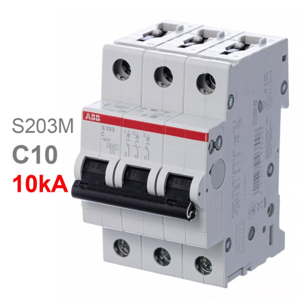Автомат ABB S203M C10 10А 10kA(С) 2CDS273001R0104
