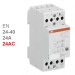ABB модульный контактор с ручным управлением EN24-40 (24А AC1) катушка 24AC/DC