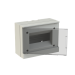 ABB Бокс настенный Basic E ЩРн-П 8М серая прозрачная дверь (с клемм)