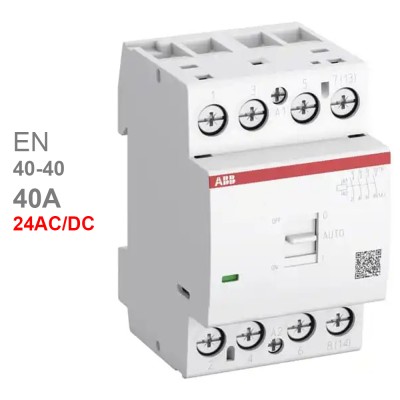 ABB модульный контактор с ручным управлением EN40-40 (40А AC1) катушка 24AC/DC