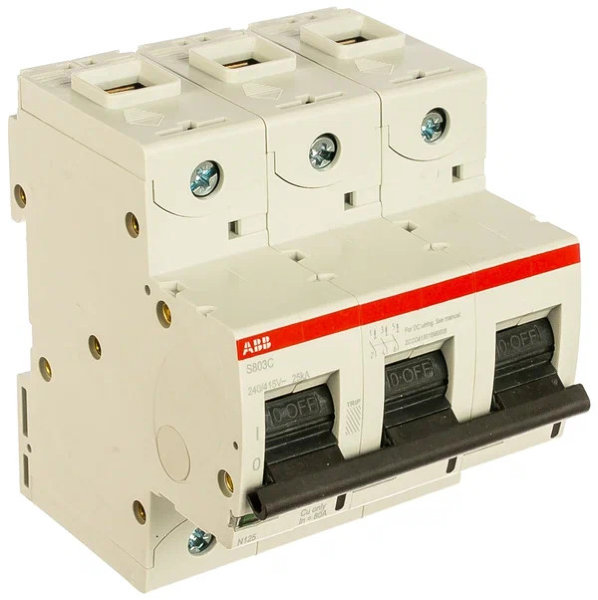 Автоматический выключатель ABB S803C 3P 25A (C) 25кА (4.5 мод.) 2CCS883001R0254